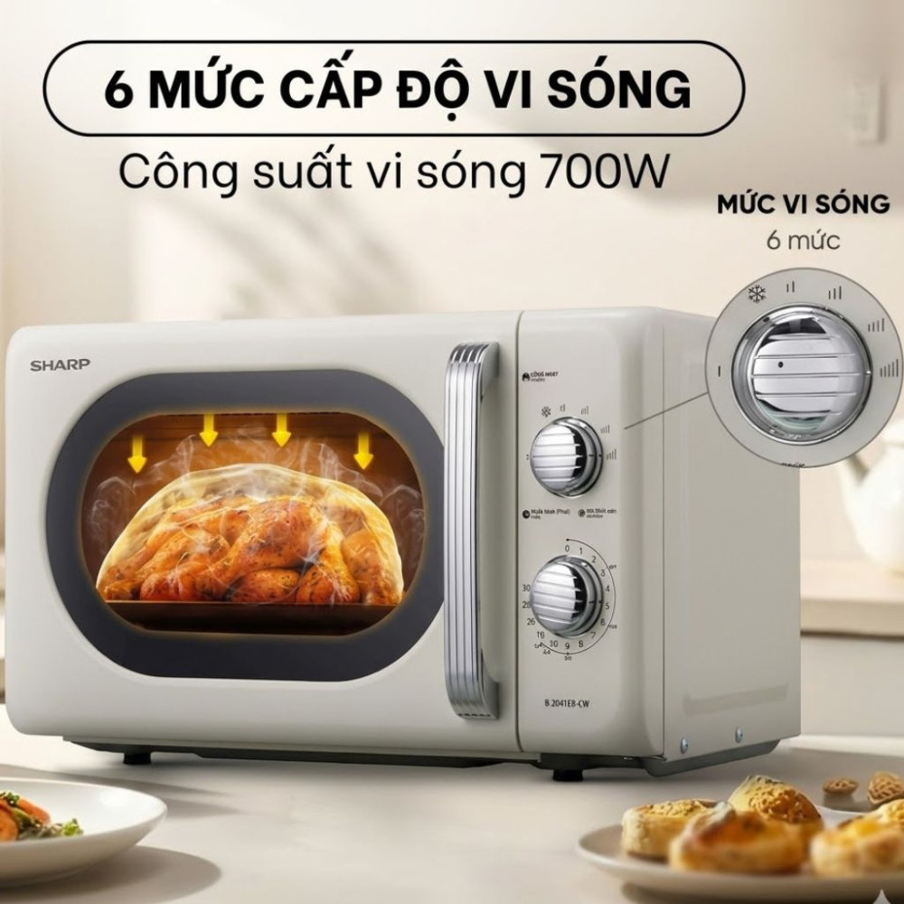Lò vi sóng Sharp R-2041ER-CW - Hàng chính hãng