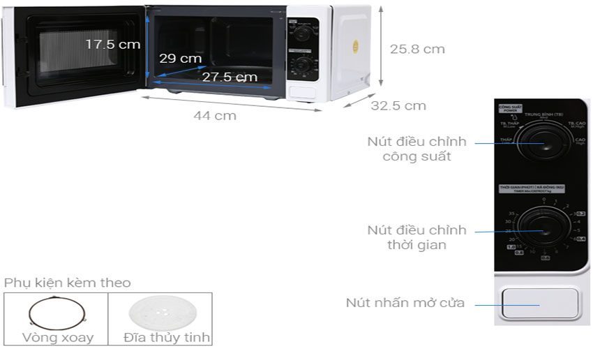 Lò vi sóng Toshiba ER-SM20(W1)VN - Hàng chính hãng