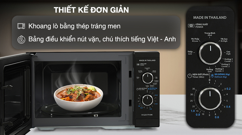 Lò vi sóng có nướng Sharp R-G251TV-BK - Hàng chính hãng