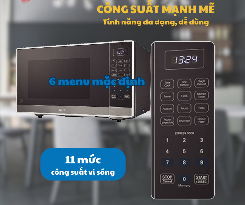 Lò vi sóng kết hợp nướng Kaff KF-EM036ALMB - Hàng chính hãng