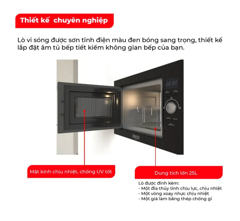 Lò vi sóng có nướng Lorca TA-908 - Hàng chính hãng