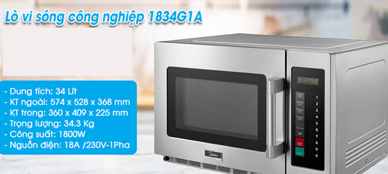 Lò vi sóng công nghiệp Midea 1834G1A - 34L - Hàng chính hãng