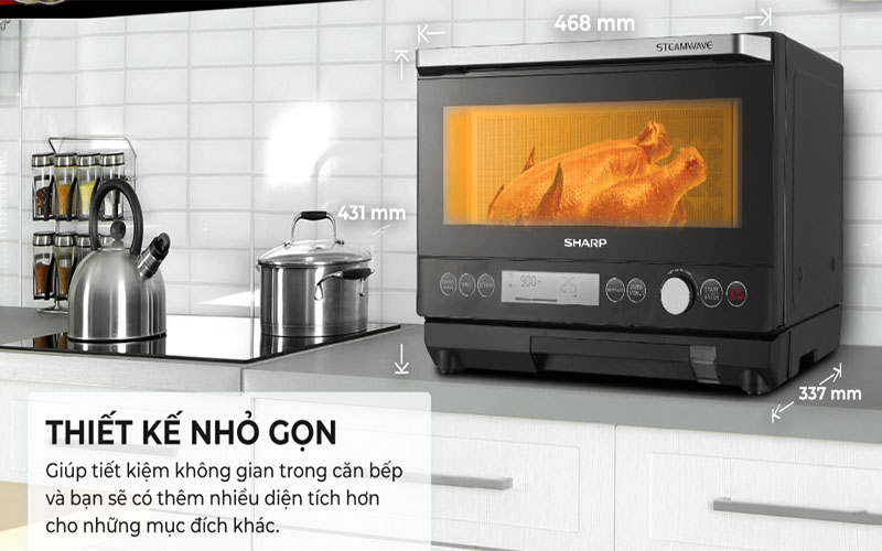 Lò vi sóng hơi nước Sharp AX-1250VN - Hàng chính hãng