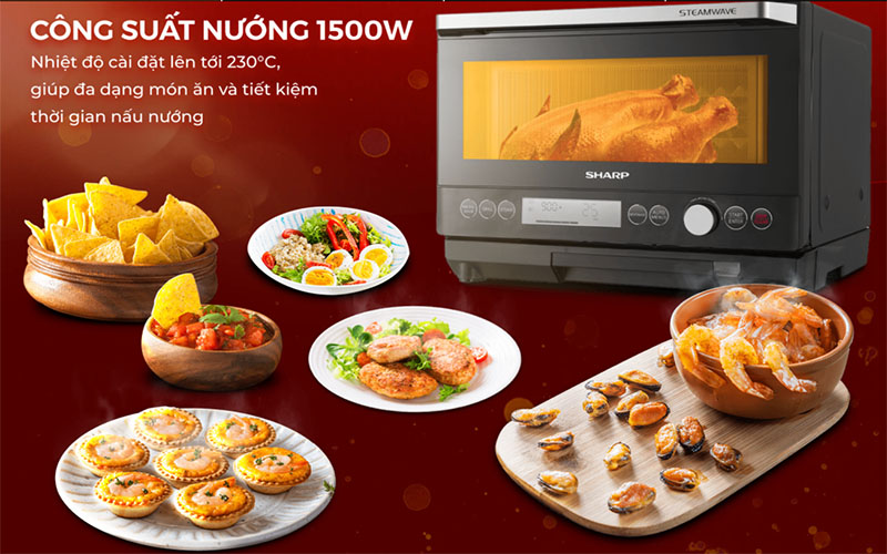 Lò vi sóng hơi nước Sharp AX-1250VN - Hàng chính hãng