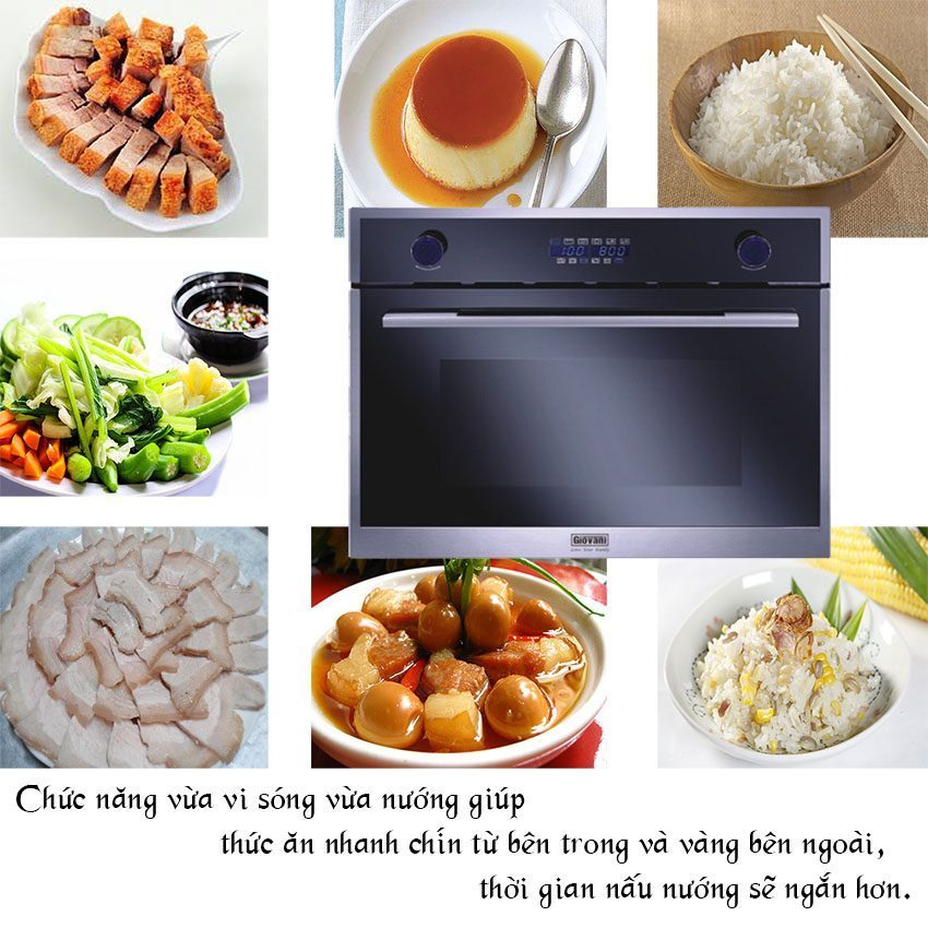 Lò vi sóng kết hợp nướng Giovani GW-1035S - Hàng chính hãng
