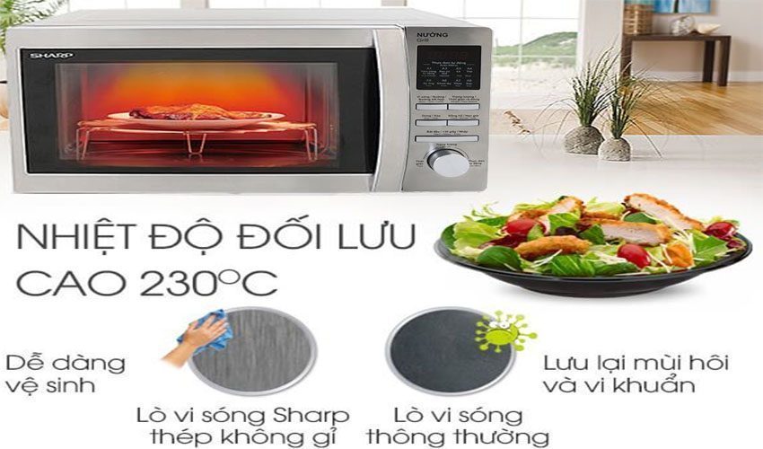 Lò vi sóng kết hợp nướng Sharp R-G932VN ST - Hàng chính hãng