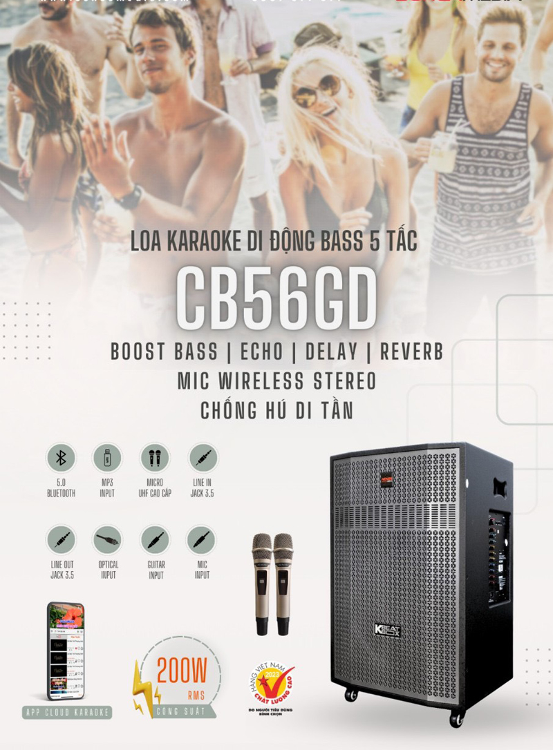 Loa kéo Acnos CB56GD - Hàng chính hãng