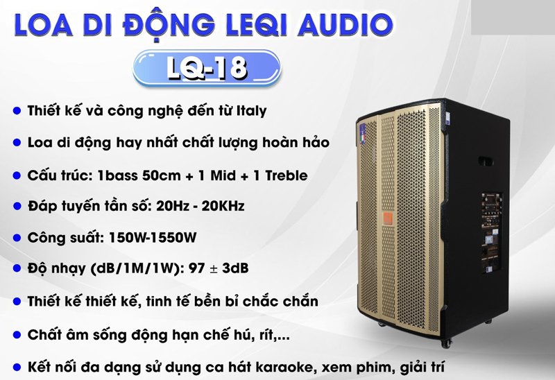 Loa kéo di động Leqi LQ18 - Hàng chính hãng