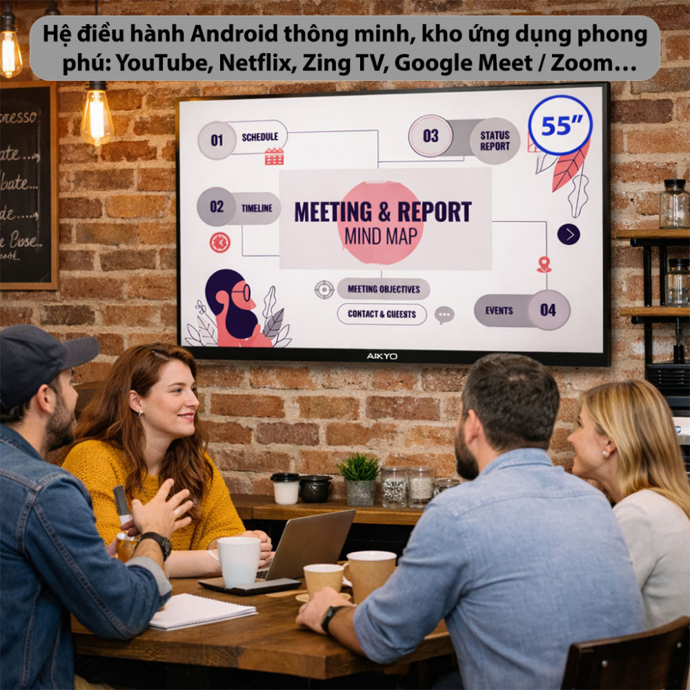 Màn hình thông minh Aikyo ASD-B5525 - Hàng chính hãng