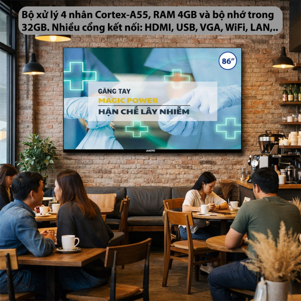 Màn hình thông minh Aikyo ASD-B8625 - Hàng chính hãng