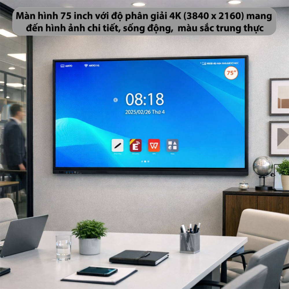 Màn hình tương tác Aikyo AID-B7525UHD - Hàng chính hãng