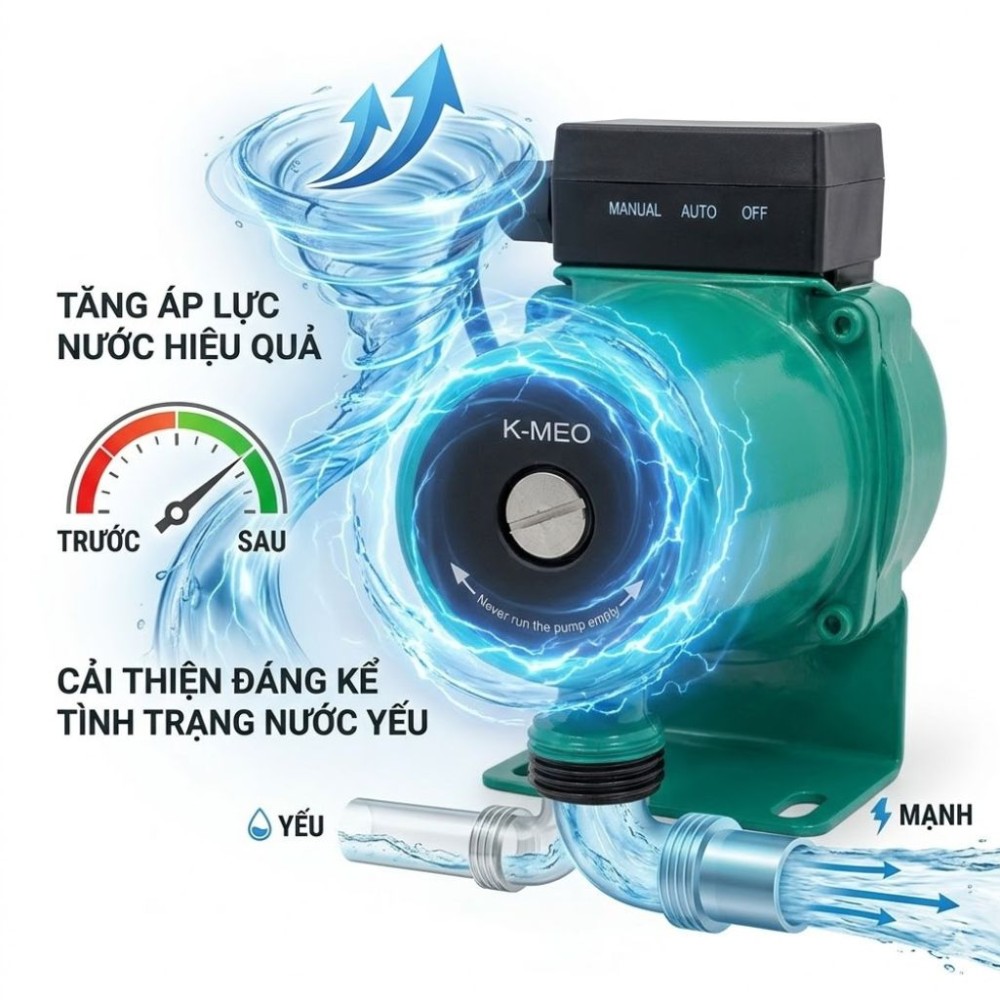 Máy bơm nước tăng áp K-MEO TK-10 - Hàng chính hãng