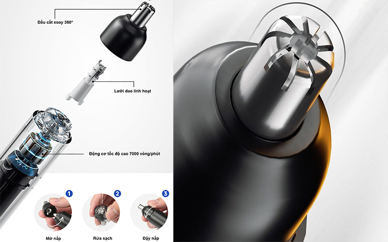 Máy cắt tỉa lông mũi Enchen EN005 - Hàng chính hãng
