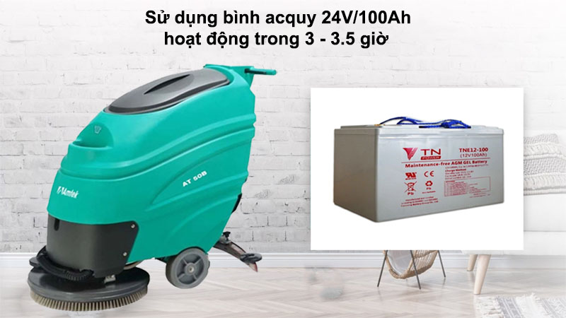 Máy chà sàn liên hợp dùng bình acquy Amtek AT50B - Hàng chính hãng