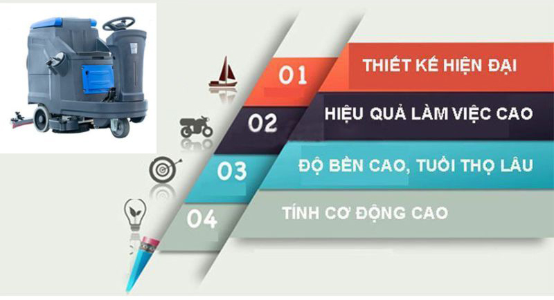 Máy chà sàn liên hợp ngồi lái CleproX X80B - Hàng chính hãng