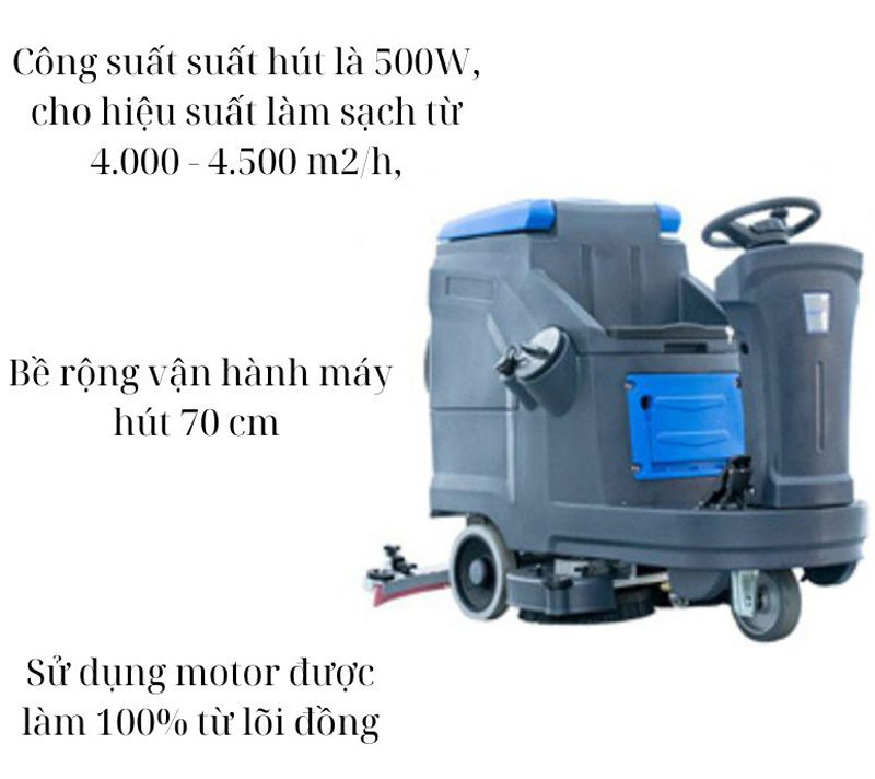 Máy chà sàn liên hợp ngồi lái CleproX X80B - Hàng chính hãng