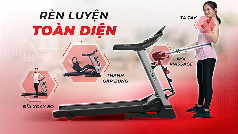 Máy chạy bộ đa năng Makano DVCB-00003 - Hàng chính hãng