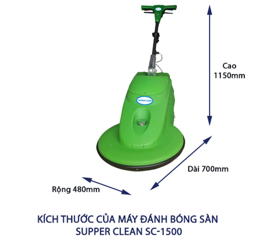 Máy đánh bóng sàn công nghiệp Super Clean SC 1500 - Hàng chính hãng