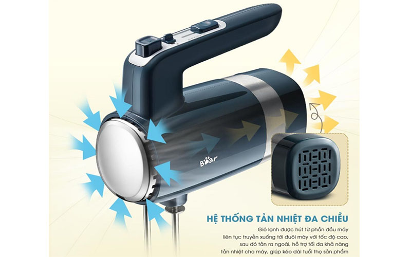 Máy đánh trứng trộn bột cầm tay Bear HM-B01V1 - Hàng chính hãng