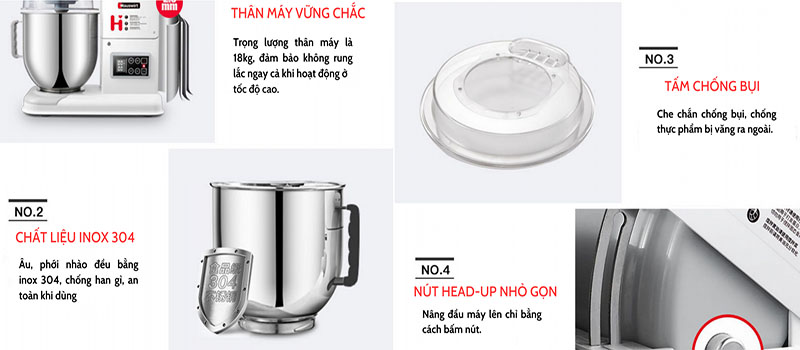 Máy đánh trứng trộn bột Hauswirt M6 - Hàng chính hãng