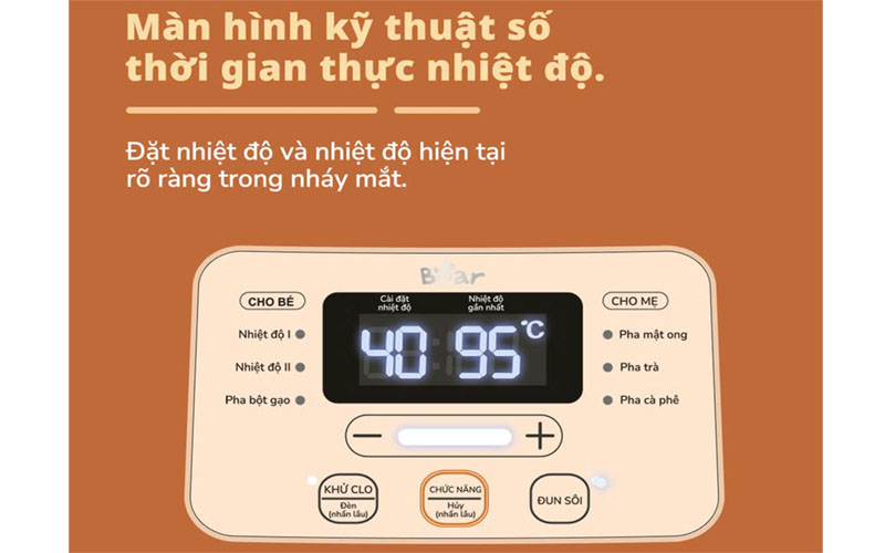Máy đun nước hâm sữa Bear WW-4H12L - Hàng chính hãng