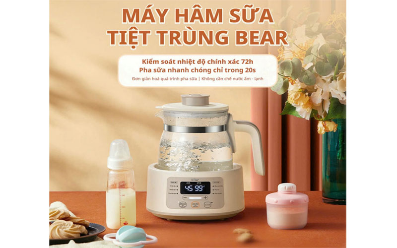 Máy đun nước hâm sữa Bear WW-4H12L - Hàng chính hãng