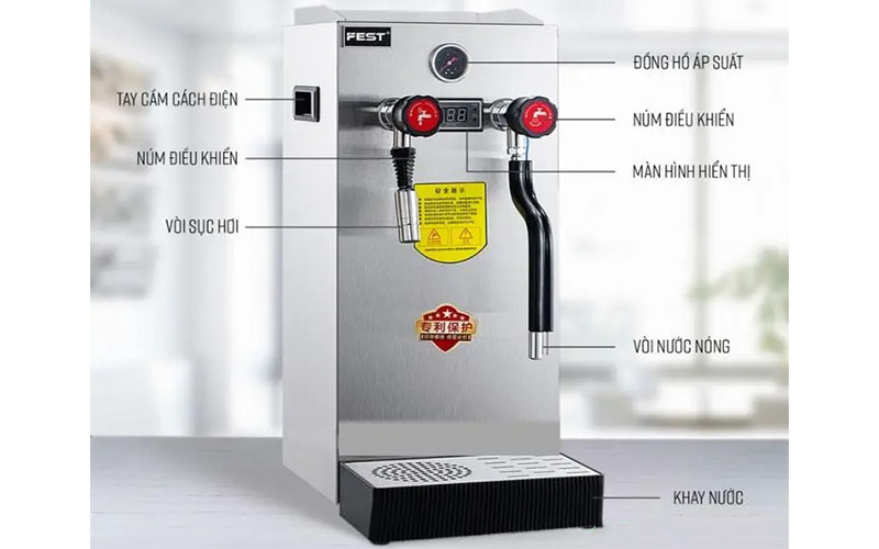 Máy đun nước, sục sữa áp suất cao Fest RC-800B - Hàng chính hãng