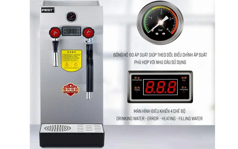 Máy đun nước, sục sữa áp suất cao Fest RC-800B - Hàng chính hãng