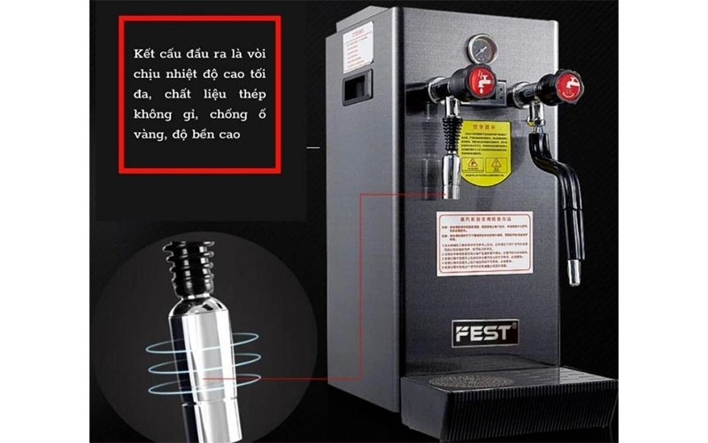 Máy đun nước, sục sữa áp suất cao Fest RC-800B - Hàng chính hãng