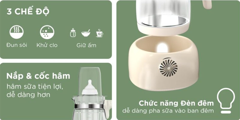 Máy đun và hâm nước pha sữa Quick 16 Plus Fatzbaby FB3508HB - Hàng chính hãng