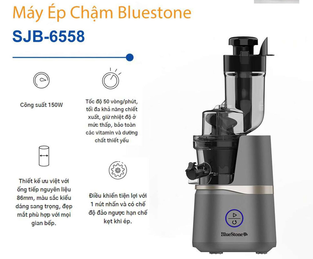 Máy ép chậm BlueStone SJB-6558 - Hàng chính hãng