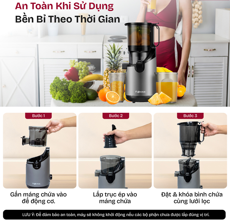 Máy ép chậm Fujihome SJ16 - Hàng chính hãng