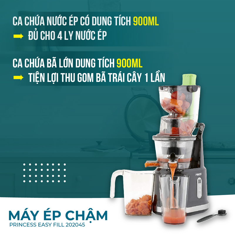 Máy ép chậm Princess Easy Fill 202045 - Hàng chính hãng