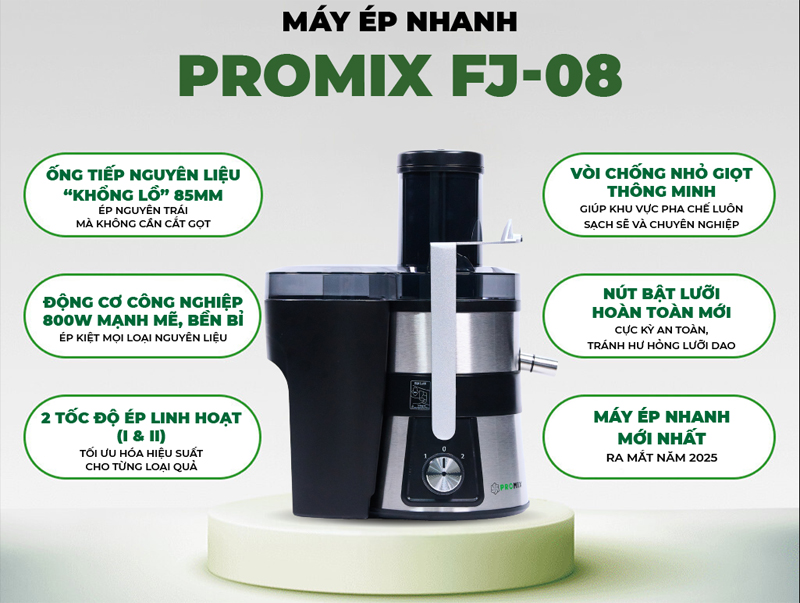 Máy ép nhanh Promix FJ-08 - Hàng chính hãng