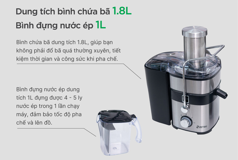 Máy ép trái cây nhanh Zetsu Z-11 - Hàng chính hãng