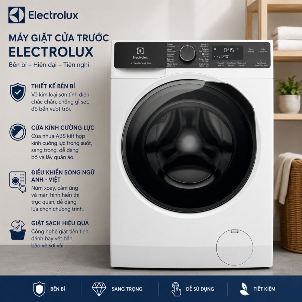 Máy giặt Electrolux UltimateCare 500 Inverter 13 kg EWF1343P5WC - Hàng chính hãng