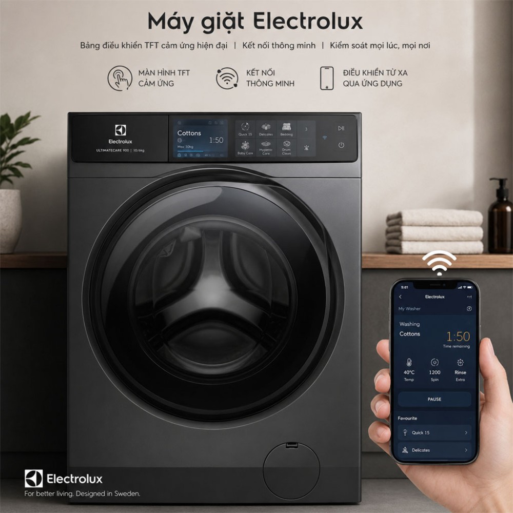Máy giặt Electrolux UltimateCare 900 Inverter 13 kg EWF1342R9SC - Hàng chính hãng