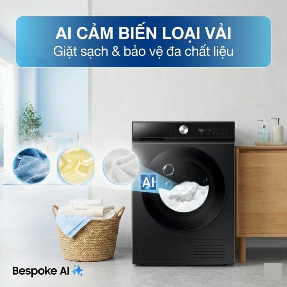Máy giặt Samsung Inverter 10 kg WW10DB7U34GBSV - Hàng chính hãng