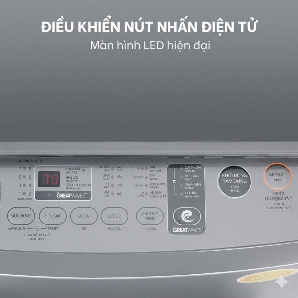 Máy giặt Toshiba Inverter 12 kg AW-DUK1300KV(SG) - Hàng chính hãng