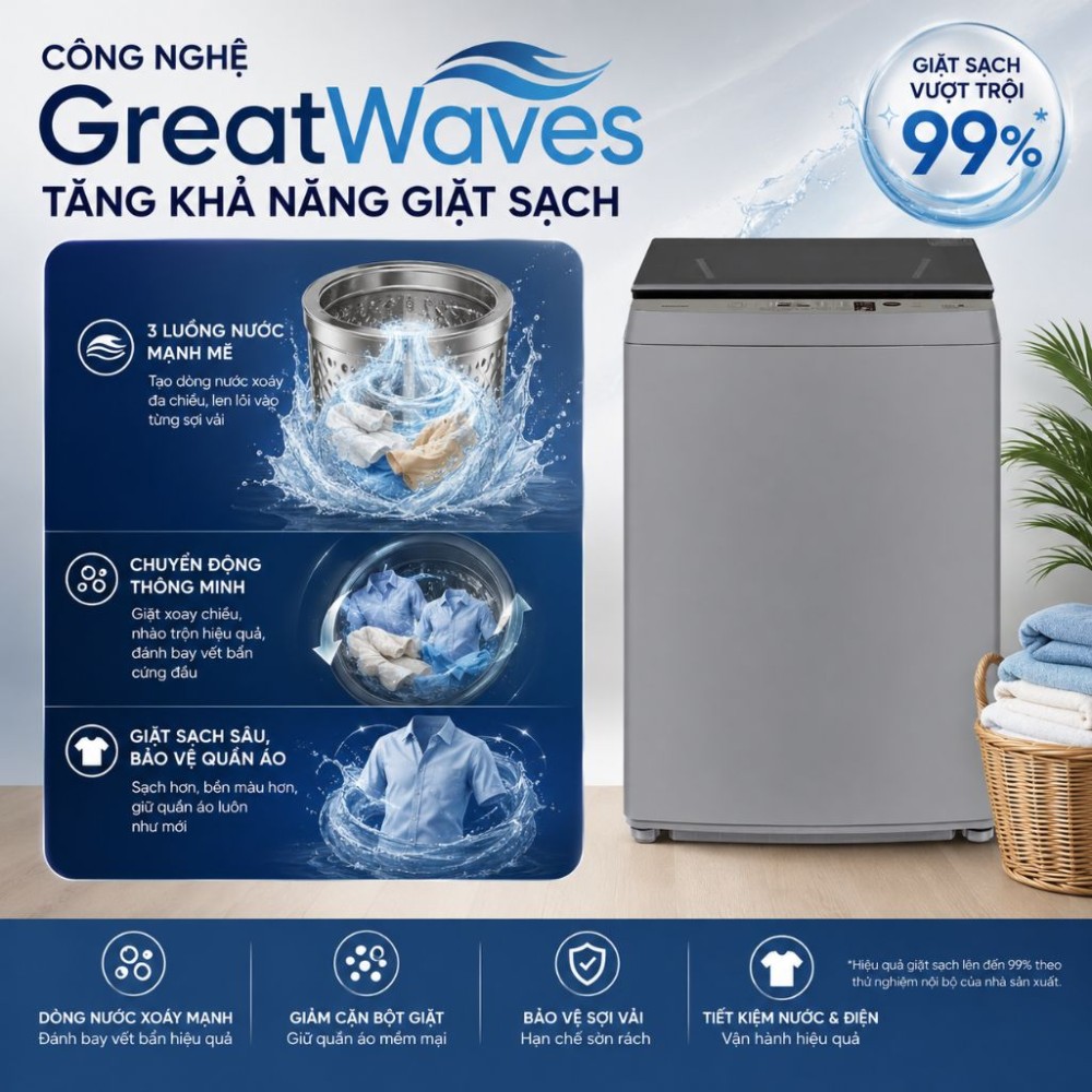 Máy giặt Toshiba Inverter 12 kg AW-DUK1300KV(SG) - Hàng chính hãng