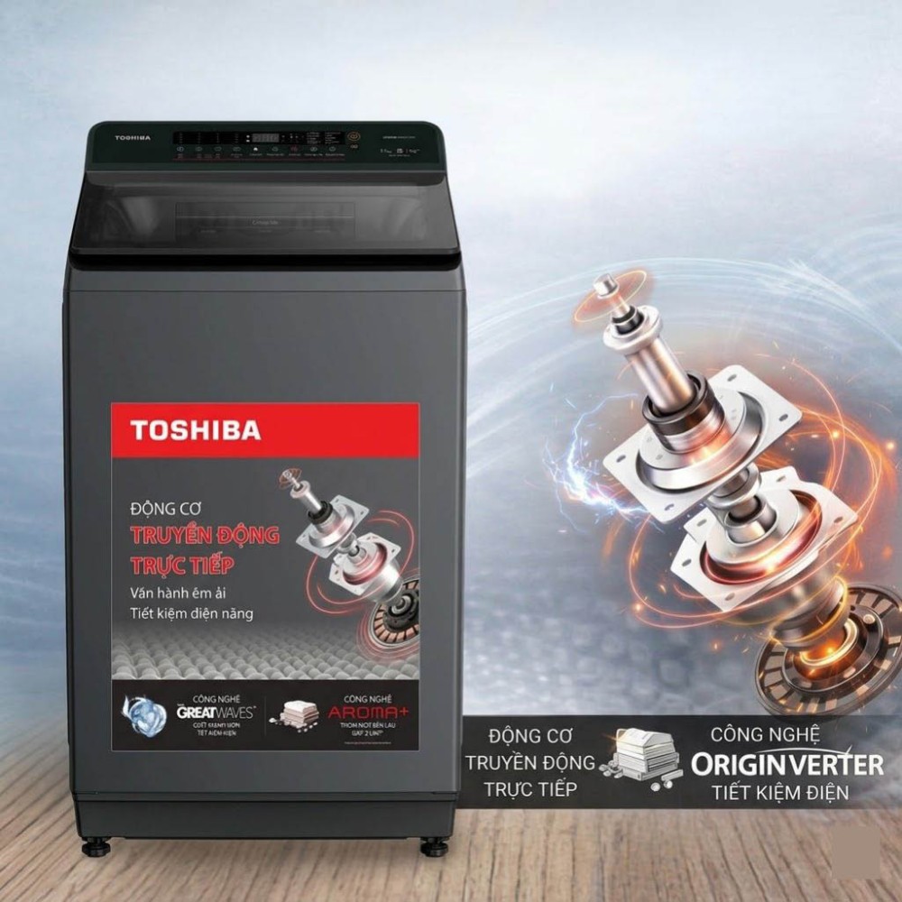 Máy giặt Toshiba Inverter 12 kg AW-T26D1300TV(MG) - Hàng chính hãng