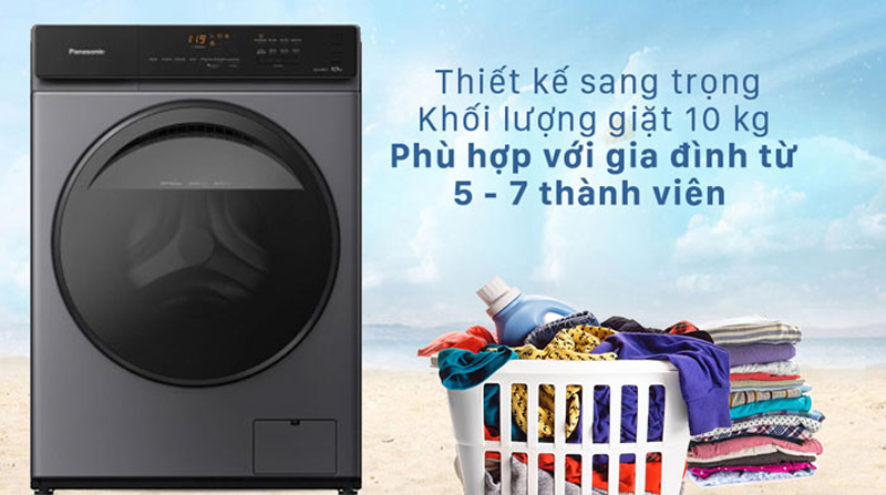 Máy giặt Panasonic inverter 10 kg NA-V10FA1LVT - Hàng chính hãng