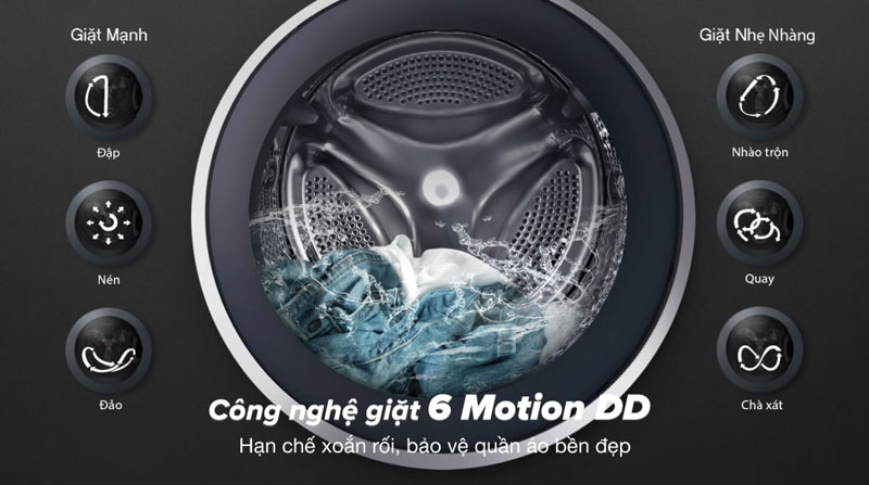 Máy giặt lồng ngang thông minh LG FV1410S4P - Hàng chính hãng