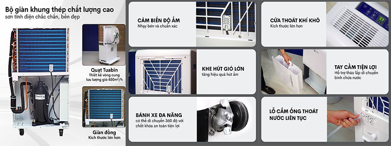 Máy hút ẩm công nghiệp Fujihaia DH55BL - Hàng chính hãng