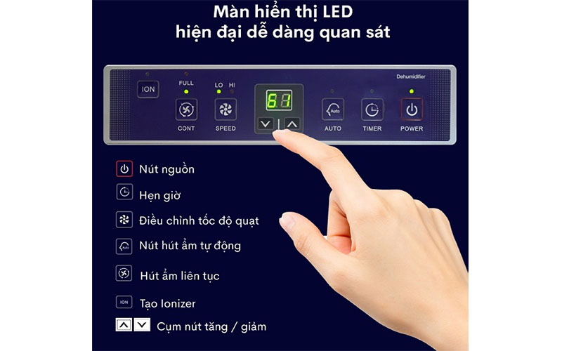 Máy hút ẩm công nghiệp Fujihaia DH55BL - Hàng chính hãng