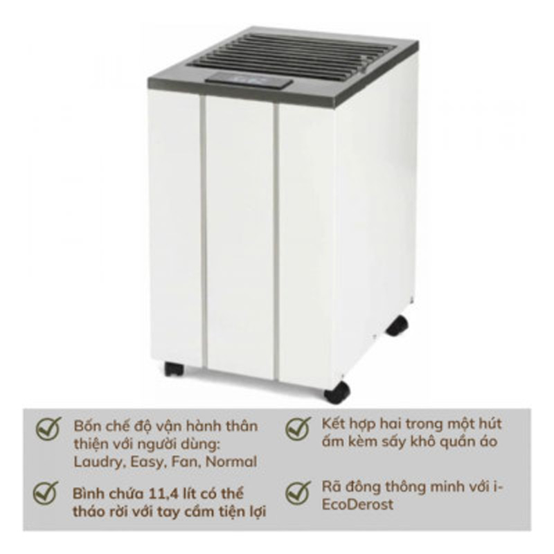 Máy hút ẩm kiêm máy sấy quần áo Woods LD44 - Hàng chính hãng