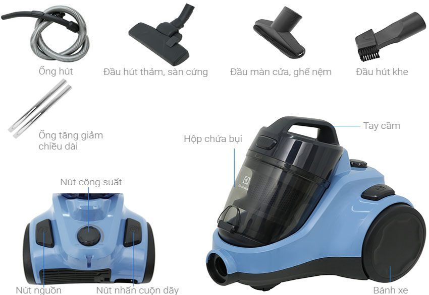 Máy hút bụi Electrolux EC31-2BB - Hàng chính hãng
