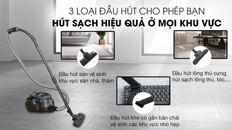 Máy hút bụi Samsung VC18M21M0VN/SV-N - Hàng chính hãng