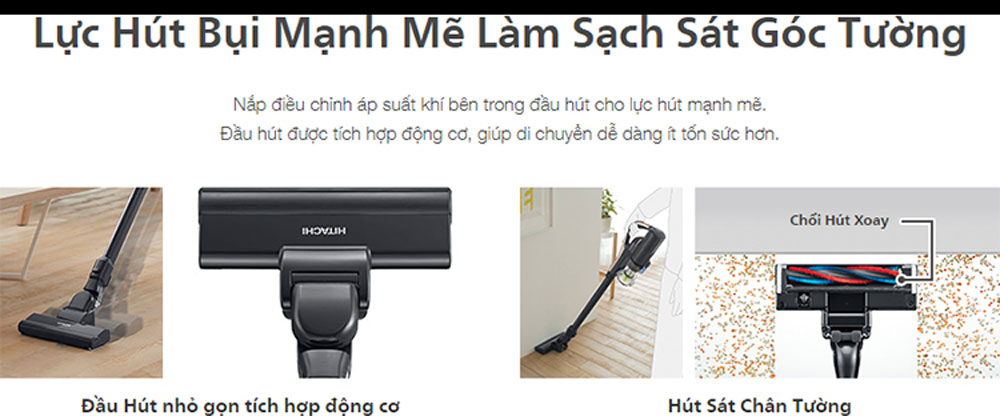 Máy hút bụi cầm tay Hitachi PV-XFL300 - Hàng chính hãng
