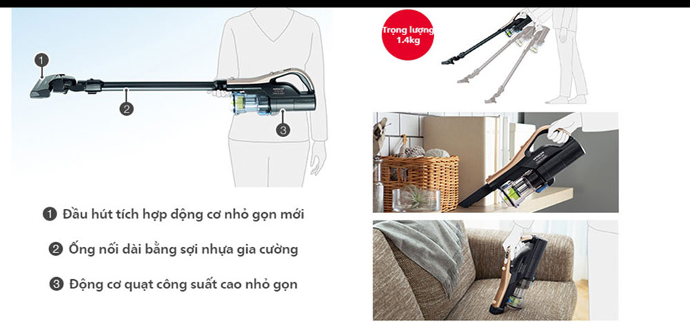 Máy hút bụi cầm tay Hitachi PV-XFL300 - Hàng chính hãng